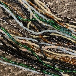 Long beaded necklaces